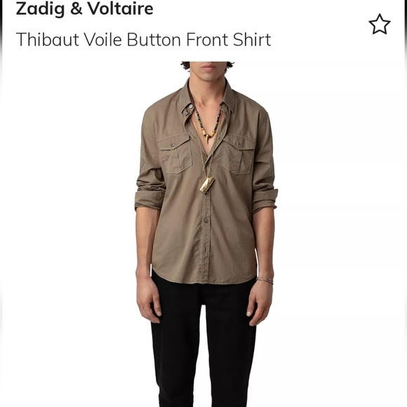 Zadig & Voltaire Men's Thibaut Button Up Red Black Plaid Chest Pockets Large - Picture 13 of 16